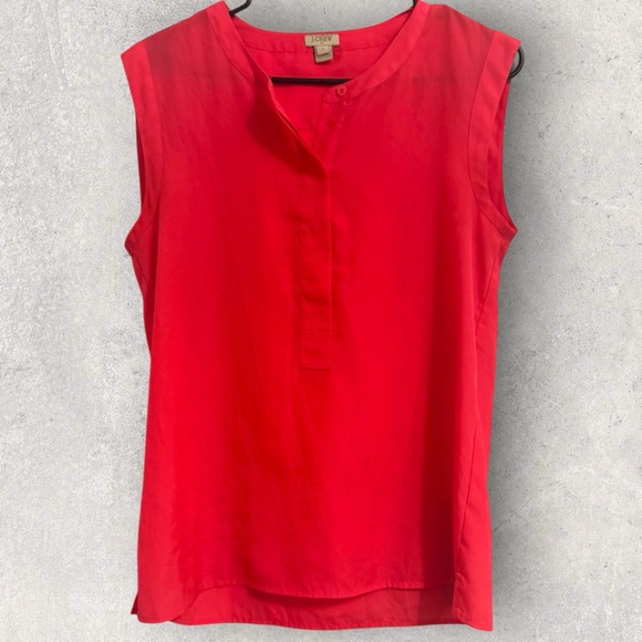 J. Crew Tops - J. Crew Women's Hot Pink Button Up Sleeveless‎ Blouse